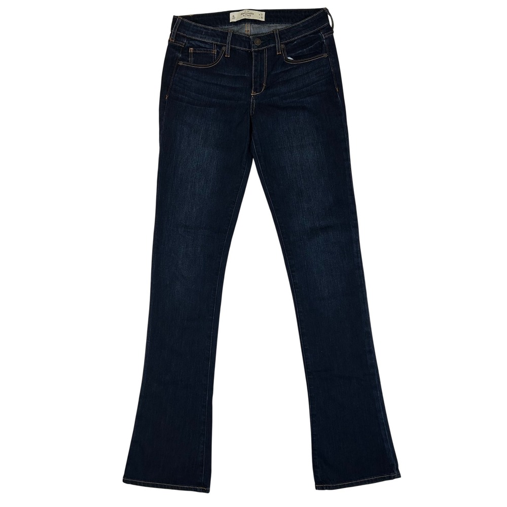 Abercrombie & Fitch Womens Bootcut Jeans Dark Wash Blue W29 L35 Size 4L